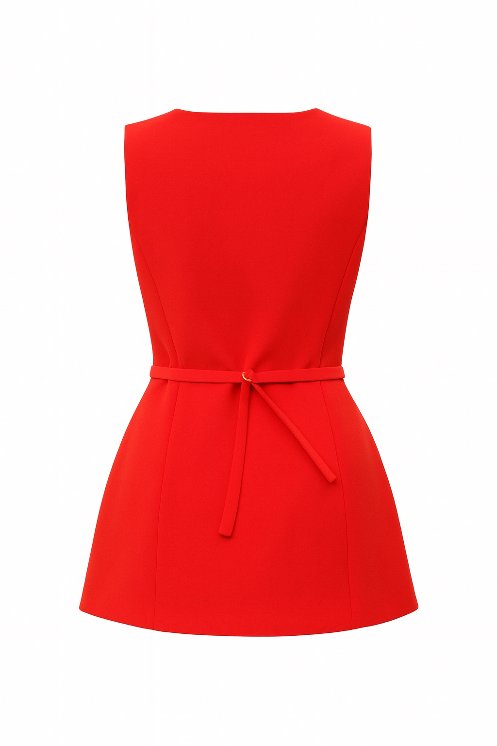 The Ava Waistcoat - Sculpted Tailored Vest - Tangerine