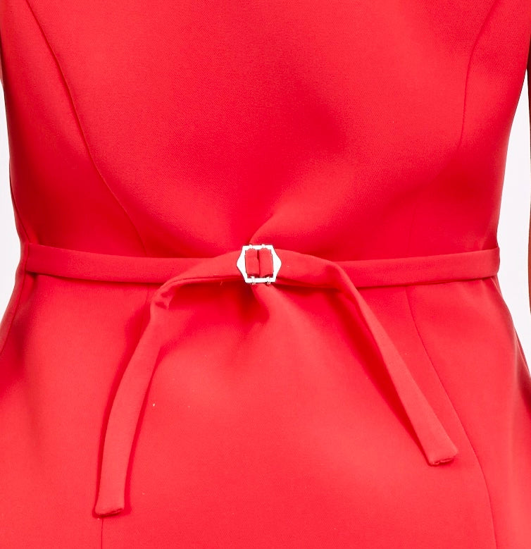 The Ava Waistcoat - Sculpted Tailored Vest - Tangerine